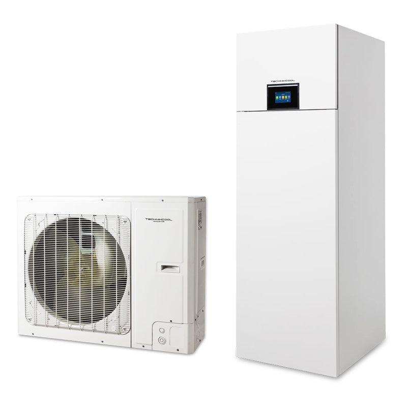 Technik Cool Pro split levegő-víz hőszivattyú beépített 185 literes hmv tárolóval, 10kw, 1 fázisú, 230v