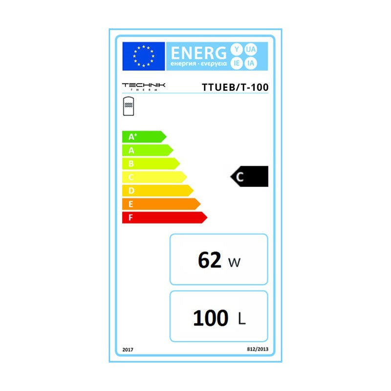 Technik Therm indirekt hmv tároló egy standard csőkígyóval, 100 l, ttueb/t-100