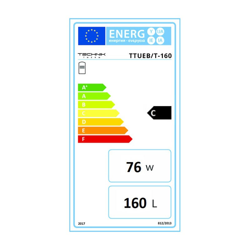 Technik Therm indirekt hmv tároló egy standard csőkígyóval, 160 l, ttueb/t-160