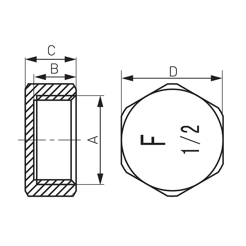 Technik Therm sárgaréz kupak 2"