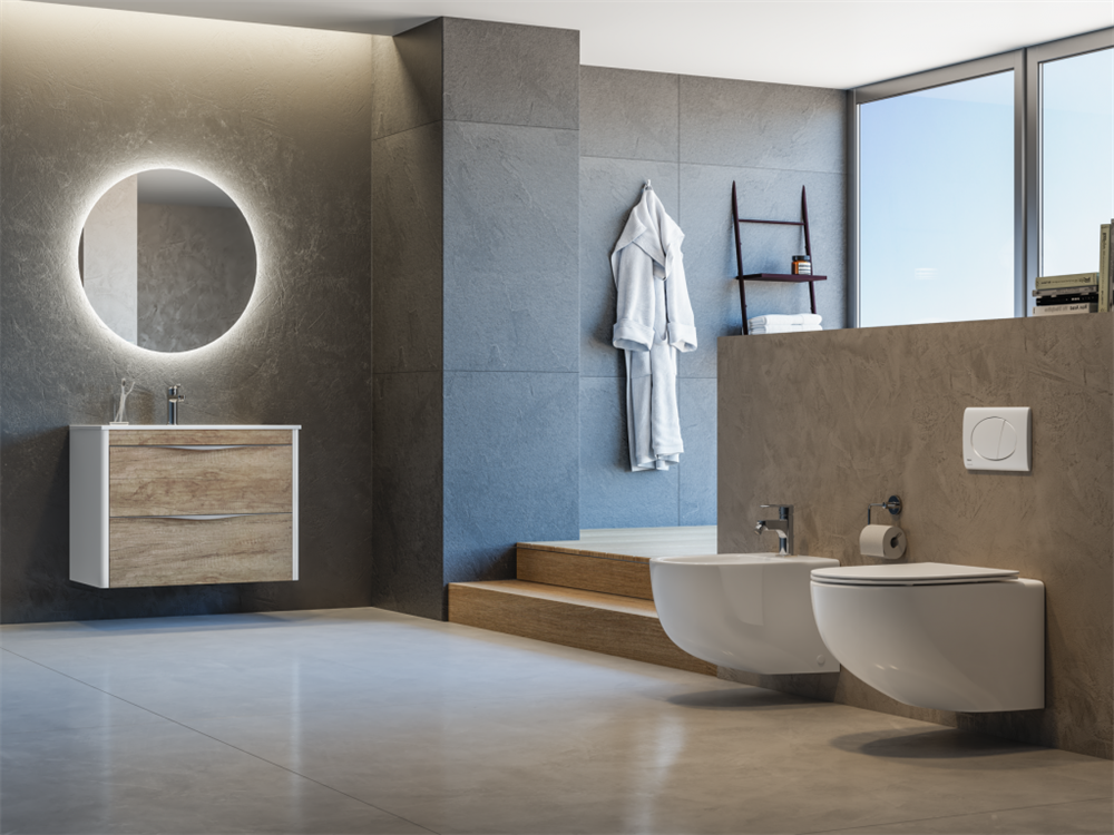 Strohm Teka Manacor fali wc rimless ovális, ülőkével!