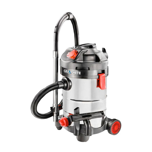 Porszívó száraz-nedves 1500W 30l-es inox tartály Graphite