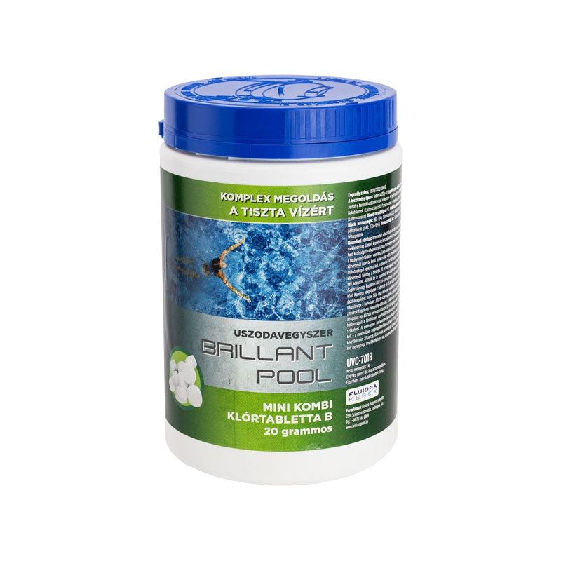 Klórtabletta medencéhez 20gr-os 1,0kg Mini kombiklór Brilliant Pool