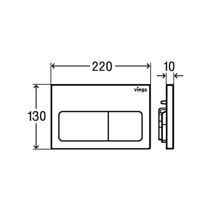 Viega Prevista wc nyomólap visign for life 5.