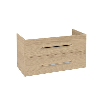 Villeroy & Boch Avento alsószekrény,2 kihúzható elem, mosdó középen, falra szerelhető, nordic oak 98x51,4x45,2 cm