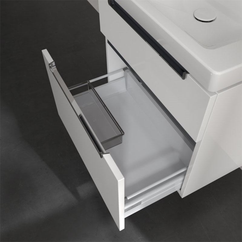 Villeroy&Boch Subway 2.0 alsószekrény, 2 kihúzható fiók, 637x454x590 mm, fényes fehér