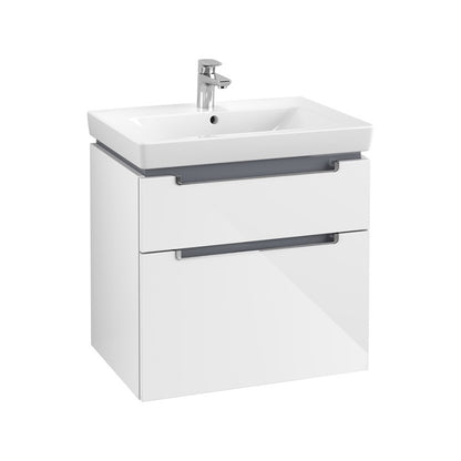 Villeroy&Boch Subway 2.0 alsószekrény, 2 kihúzható fiók, 637x454x590 mm, fényes fehér