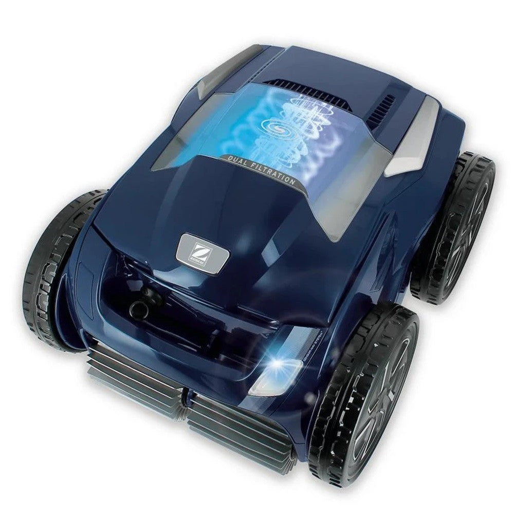 Medencetisztító robot, Zodiac Alpha iQ RA 6800 iQ, 15 x 7 m medencéhez, padló-, fal- és vízvonaltisztítás, Wi-Fi vezérlés, ciklonos szívórendszer, 4 kerék meghajtás, szállítókocsival