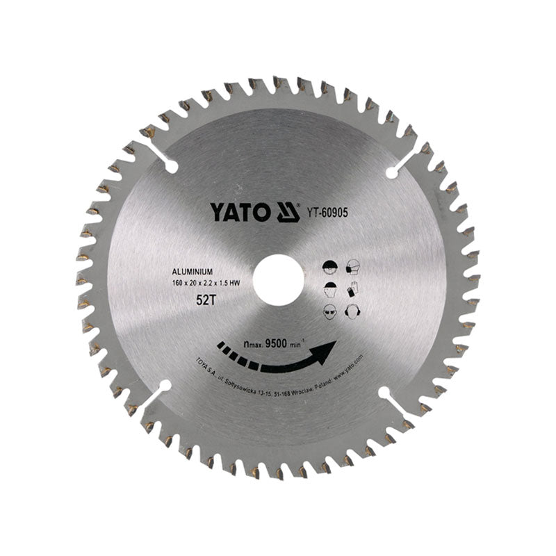 Körfűrészlap 160/20mm 52 fogú alumíniumhoz Yato