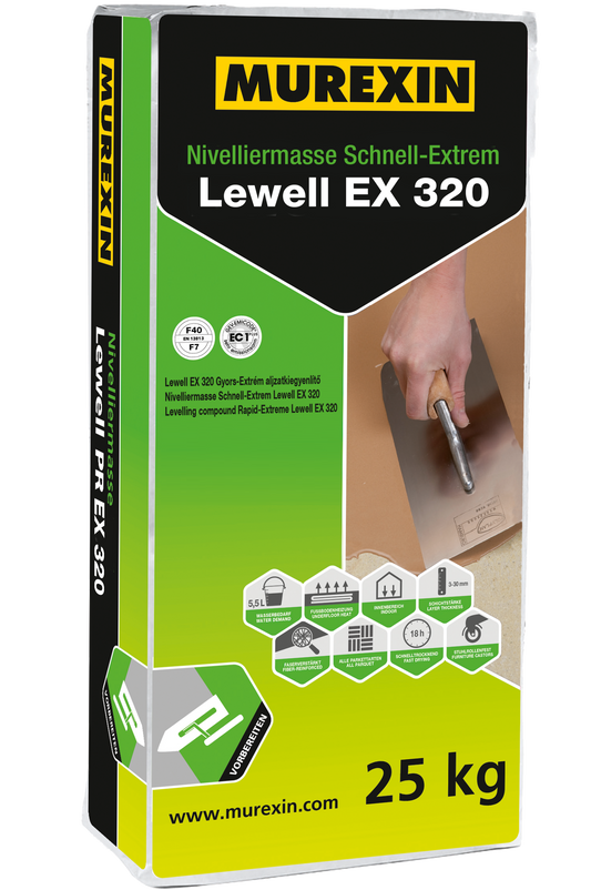 Murexin LEWELL EX 320 Gyors-Extrém aljzatkiegyenlítő