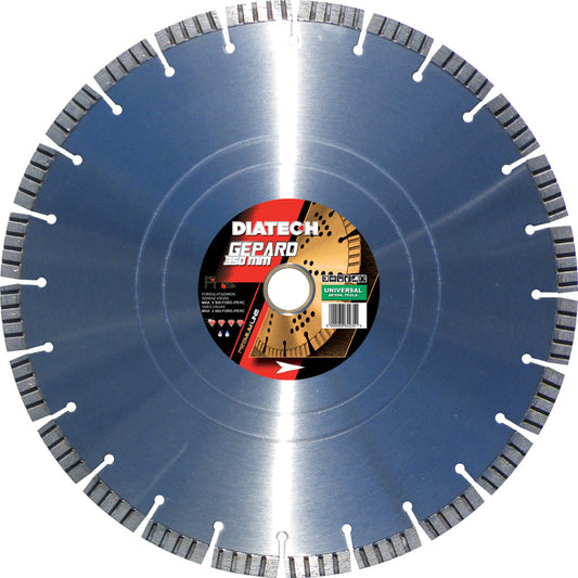Gepard 350x12x30/25,4 mm turbó gyémánt vágótárcsa, univerzális