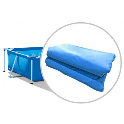 Medence belső fólia, Intex Rectangular Frame, 450 x 220 x 84 cm, kék, csővázas, 3 rétegű PVC, leeresztő szeleppel, szűrő csatlakozással (10580)