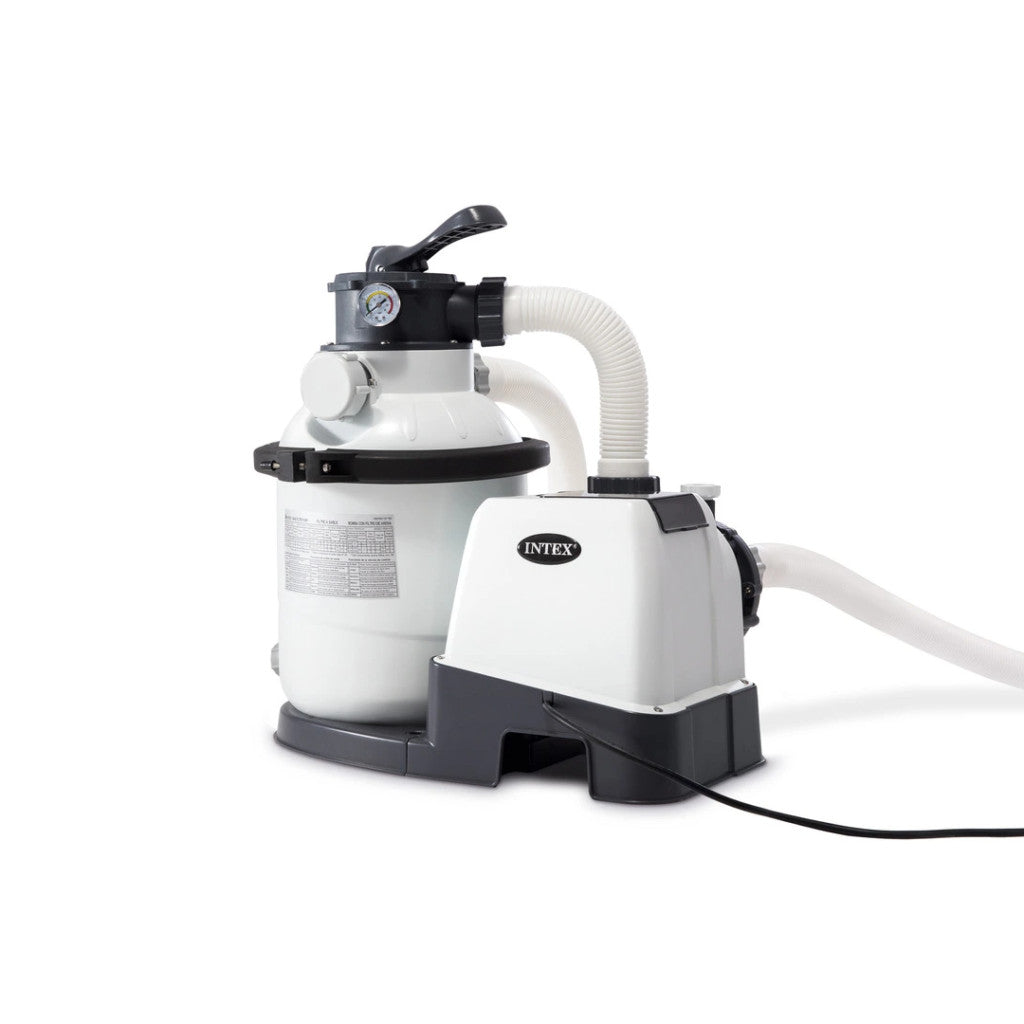 INTEX KrystalClear SX1500 homokszűrős vízforgató, 4 m3/h, 6 utas szelep, digitális időzítő, 24 m3 medencéhez, 12 kg homoktöltet, 32/38 mm csatlakozás (26644FR)