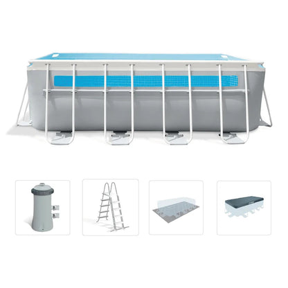 INTEX MetalPrism Set Vision négyszögletű medence 400 x 200 x 120 cm (26770)
