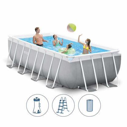 INTEX MetalPrism Set négyszögletű medence 400 x 200 x 100 cm (26788)