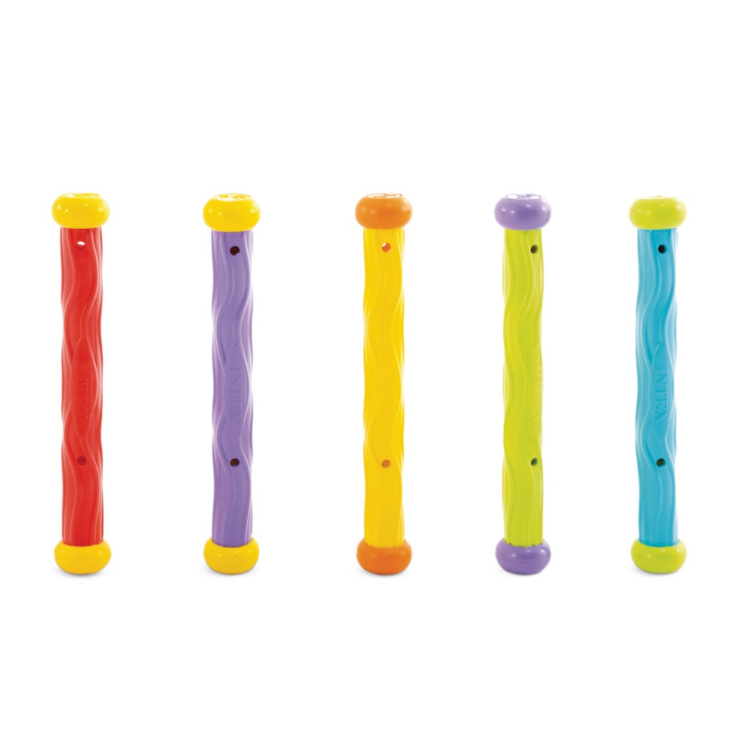 Víz alatti játék, Intex, Játékpálcikák, 19 × 3 cm, többszínű, puha rugalmas anyagból, süllyedő kialakítással, függőlegesen megáll a vízben (55504)