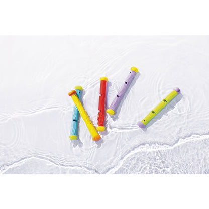 Víz alatti játék, Intex, Játékpálcikák, 19 × 3 cm, többszínű, puha rugalmas anyagból, süllyedő kialakítással, függőlegesen megáll a vízben (55504)