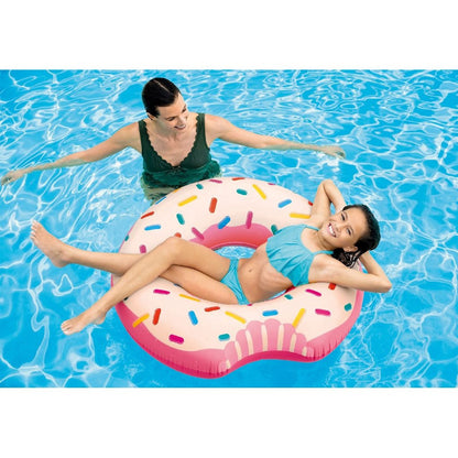 Úszógumi, Intex, Szivárványos fánk, 94 cm, többszínű, felfújható, fánk mintás (56265)