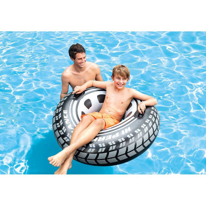 Úszógumi, Intex, Monster Truck Tube, 114 cm, többszínű, felfújható, Monster Truck mintás, fogantyúkkal (56268)