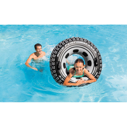 Úszógumi, Intex, Monster Truck Tube, 114 cm, többszínű, felfújható, Monster Truck mintás, fogantyúkkal (56268)