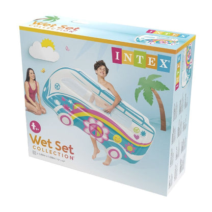 Gumimatrac, Intex Groovy Van, 178 × 91 × 23 cm, többszínű, furgon formájú, átlátszó ablakokkal (58728)