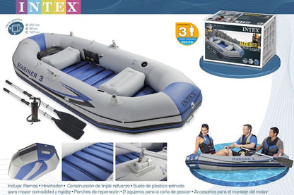 INTEX Mariner 3 felfújható tengeri gumicsónak szett (3 személyes) 297 x 127 x 46cm (68373)