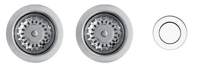ELLECI - ASP23002 (PUSH-CONTROL POP-UP) automata dugókiemelő kétmedencés mosogatóhoz inox - A készlet erejéig rendelhető!