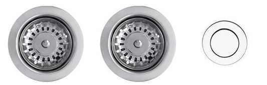 ELLECI - ASP23002 (PUSH-CONTROL POP-UP) automata dugókiemelő kétmedencés mosogatóhoz inox - A készlet erejéig rendelhető!