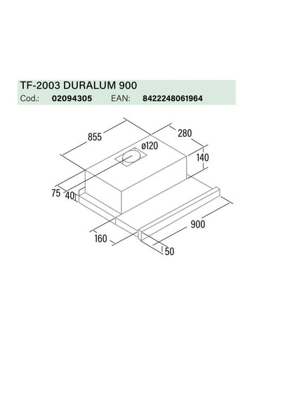 Cata - Páraelszívó TF-2003/90 LED duralum