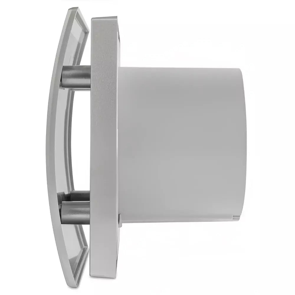 Cata UC-10 Silentis Hygro szürke ventilátor utószellőztető és páraérzékelő funkcióval, fordulatszám állítási lehetőséggel, dekoratív előlappal, pillangószeleppel