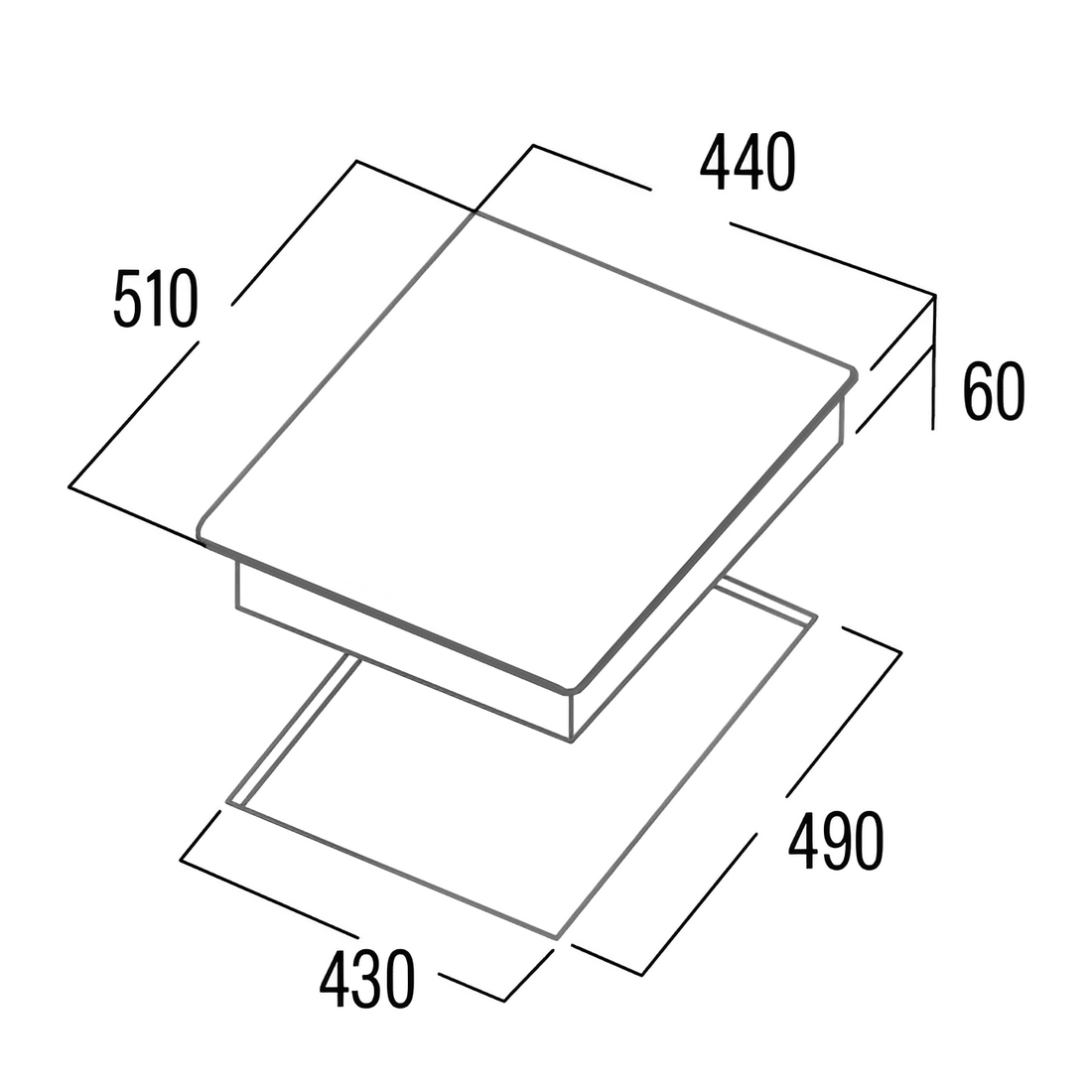 CATA - Beépíthető indukciós főzőlap IB-4002 BK