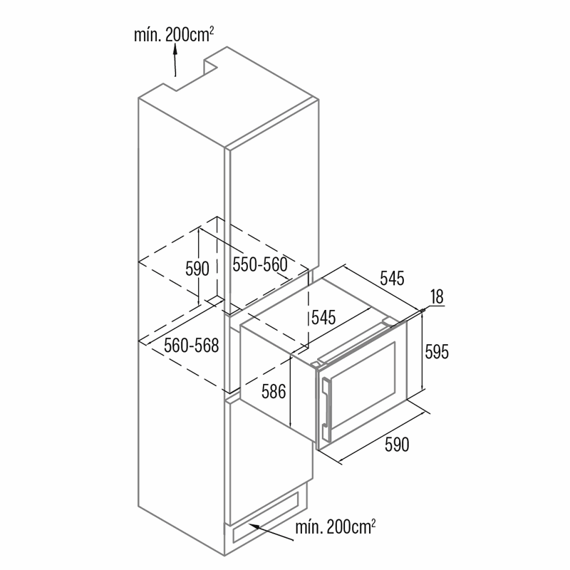 CATA - Beépíthető borhűtő VI-59036 X Inox
