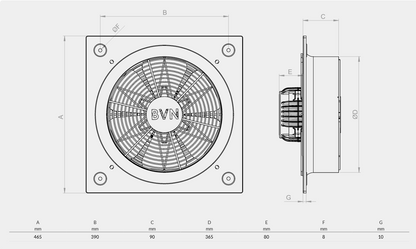 BVN - Ventilátor BSMS-350