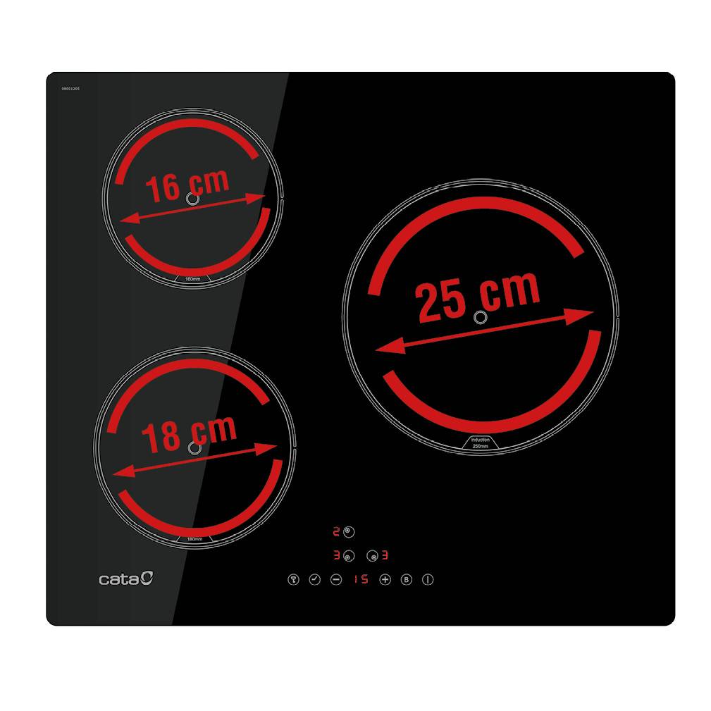CATA - Beépíthető indukciós főzőlap IB-6403 E2 BK Hob to Hood