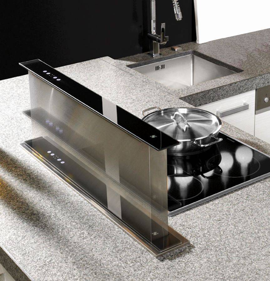 Sirius - Páraelszívó S-DD2 TC/L EM 58 LED fekete üveg/inox motor nélkül