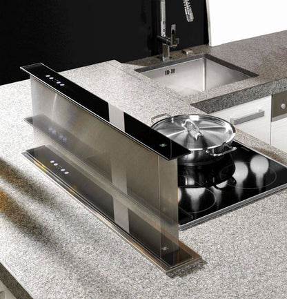 Sirius - Páraelszívó S-DD2 TC/L EM 58 LED fekete üveg/inox motor nélkül