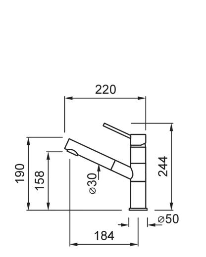 ELLECI - Csaptelep Reno Keratek K86 Black