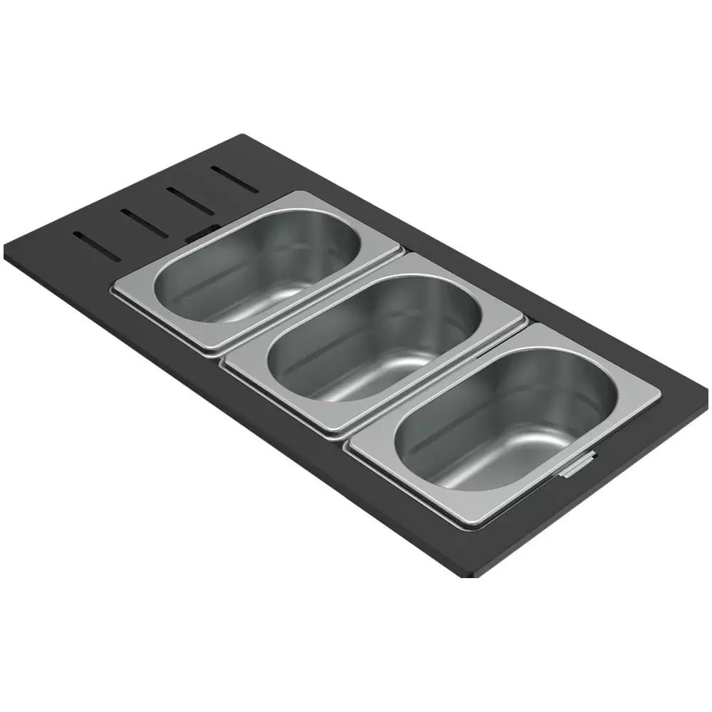 ELLECI - Tároló edény háromrészes gourmet 433 HPL kerettel - Inox