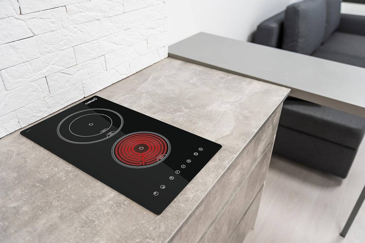 CATA - Beépíthető domino kerámia főzőlap TD-3002 BK/B