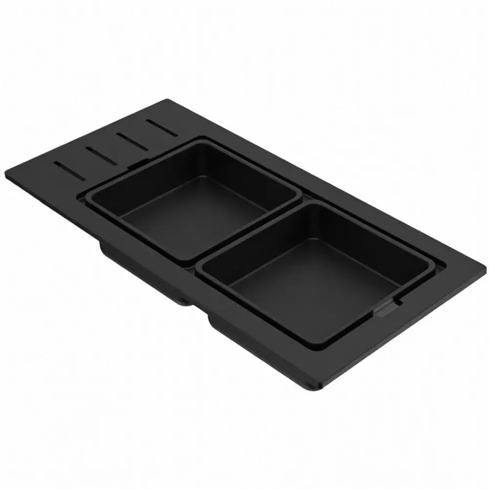 ELLECI - Tároló edény kétrészes szilikon gourmet 433 HPL kerettel - Fekete