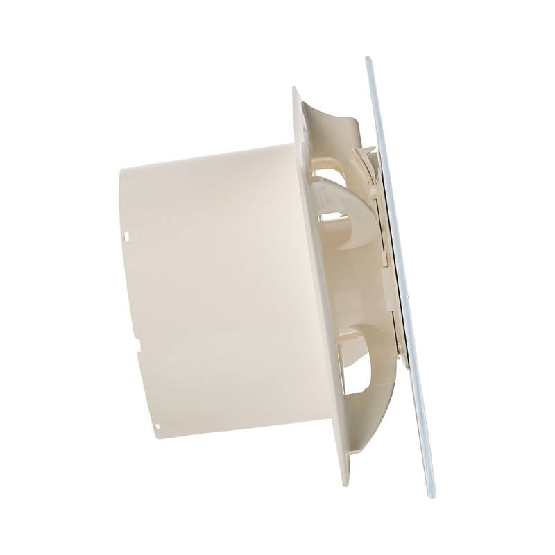 Cata E-120GTH ventilátor üveg előlappal, utószellőztető, alapszellőztető és páraérzékelő funkcióval, fehér