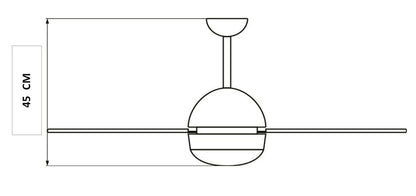 ARDES 5A130WR Mennyezeti ventilátor távvezérlővel 130 cm - A készlet erejéig rendelhető!