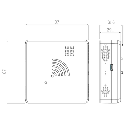 HOLTOP IAQ inteligens levegőminőség érzékelő, WiFi-s változat (2,4G)
