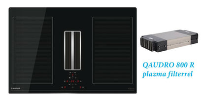 NODOR - NorCoock IS-N7220 BK indukciós főzőlap beépített elszívóval + plazma filter QUADRA 800 R
