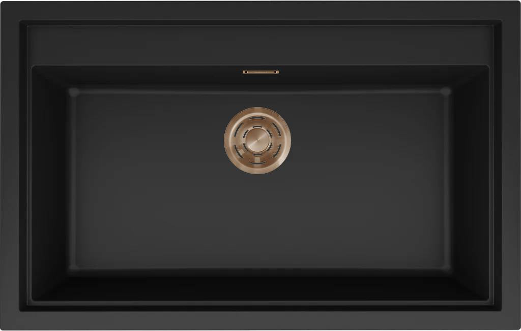 ELLECI - Mosogatótálca Sintesi 130 K86 Black bronz tartozékokkal