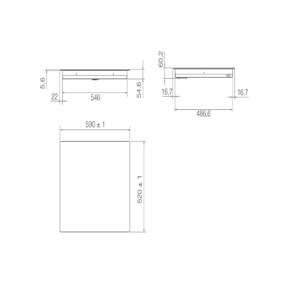 ELICA - Beépíthető indukciós főzőlap RATIO 603 BL PRF0183894