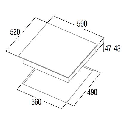 CATA - Beépíthető kerámia főzőlap TTS-6032