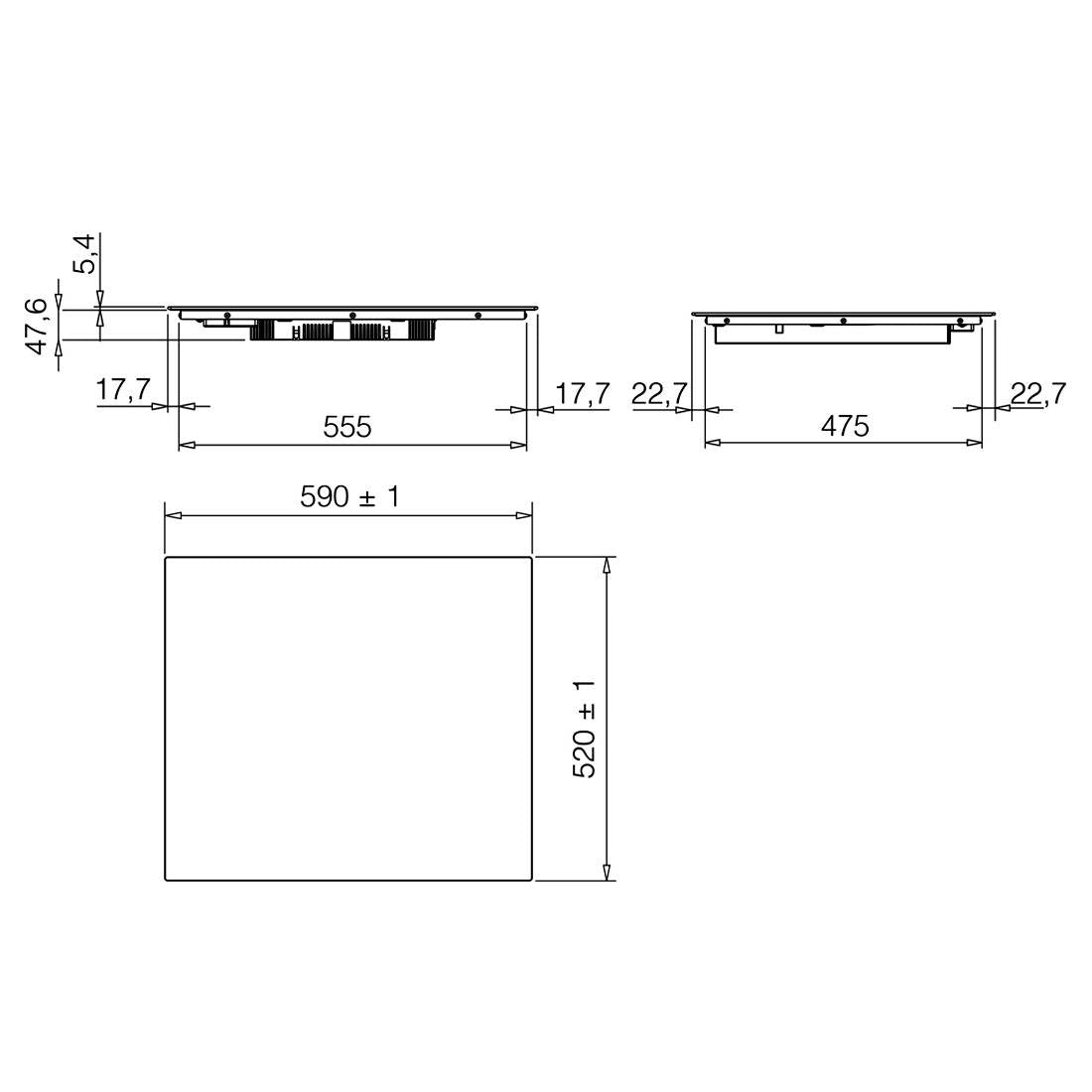 ELICA - Beépíthető indukciós főzőlap RATIO CONNEX 603 PLUS BL + CATA Edényszett PROFESSIONAL - A készlet erejéig rendelhető!