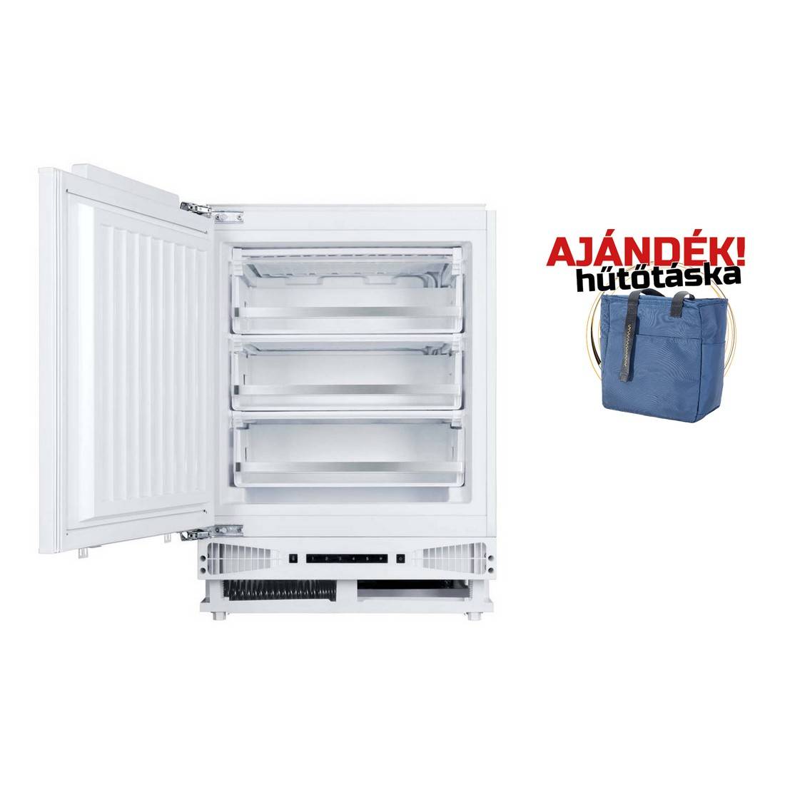NODOR - Beépíthető fagyasztószekrény NorFrost ICE-82 BI + Ajándék Hűtőtáska