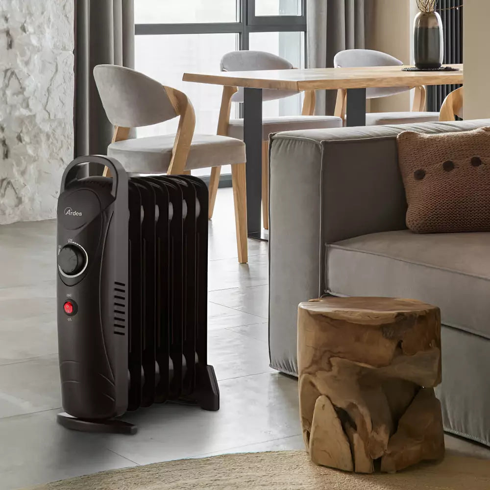 ARDES 4R07M2 Mini elektromos olajradiátor 7 tagos 800W Fekete